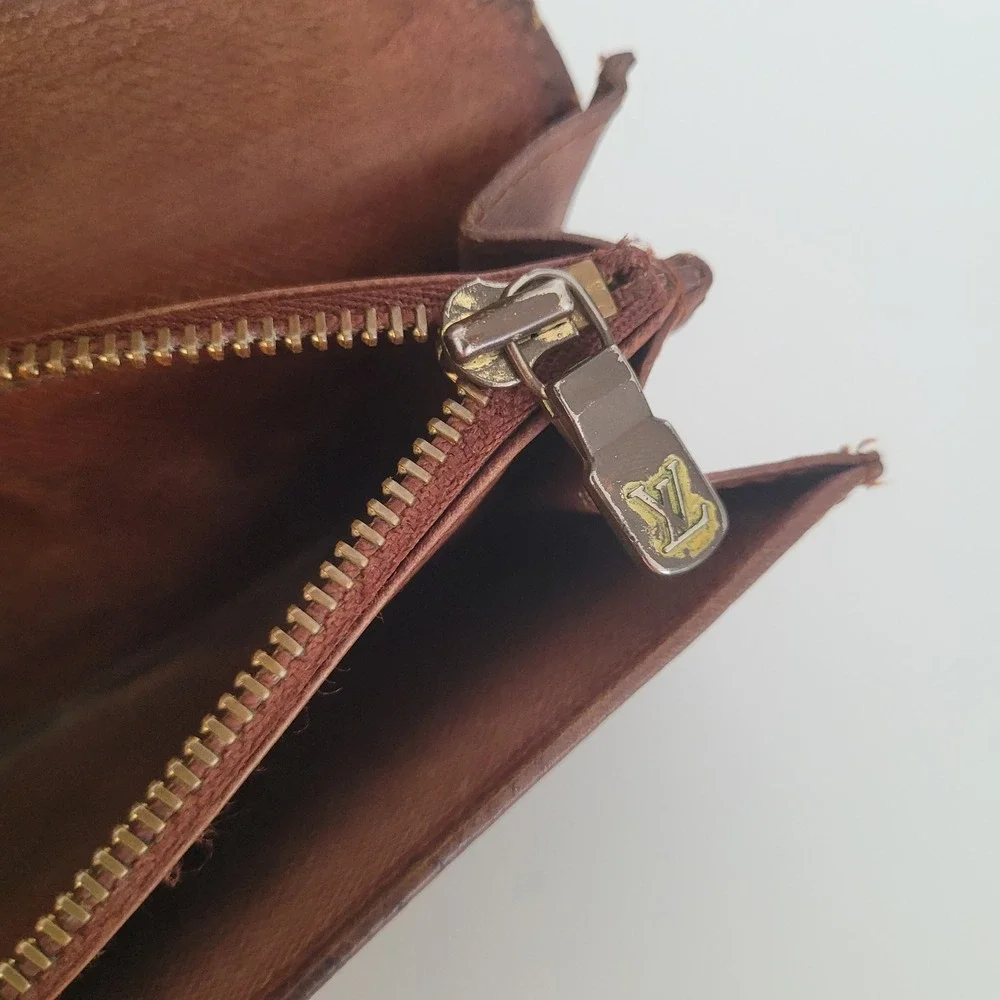 Louis Vuitton Monogram Canvas Portefeuille Tresor Wallet Vintage Brown 882‎ AN - Picture 7 of 15